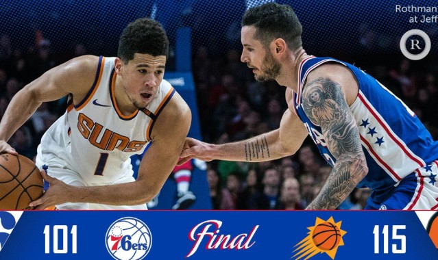  恩比德复出76人终结连败  